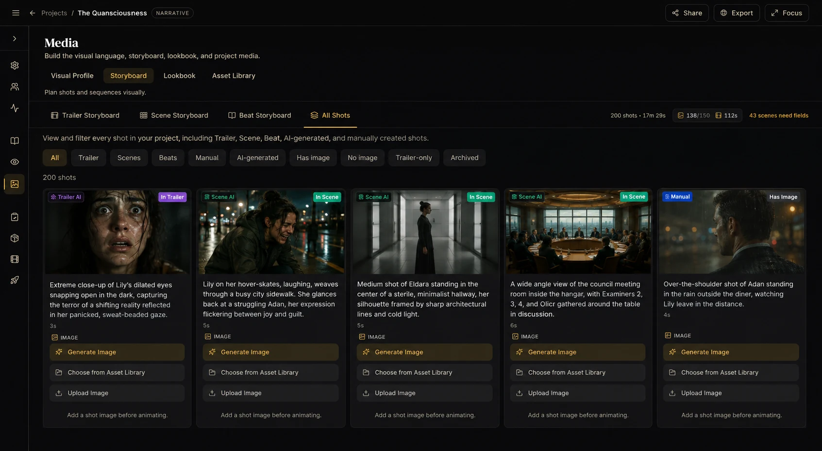 Filmadex storyboard