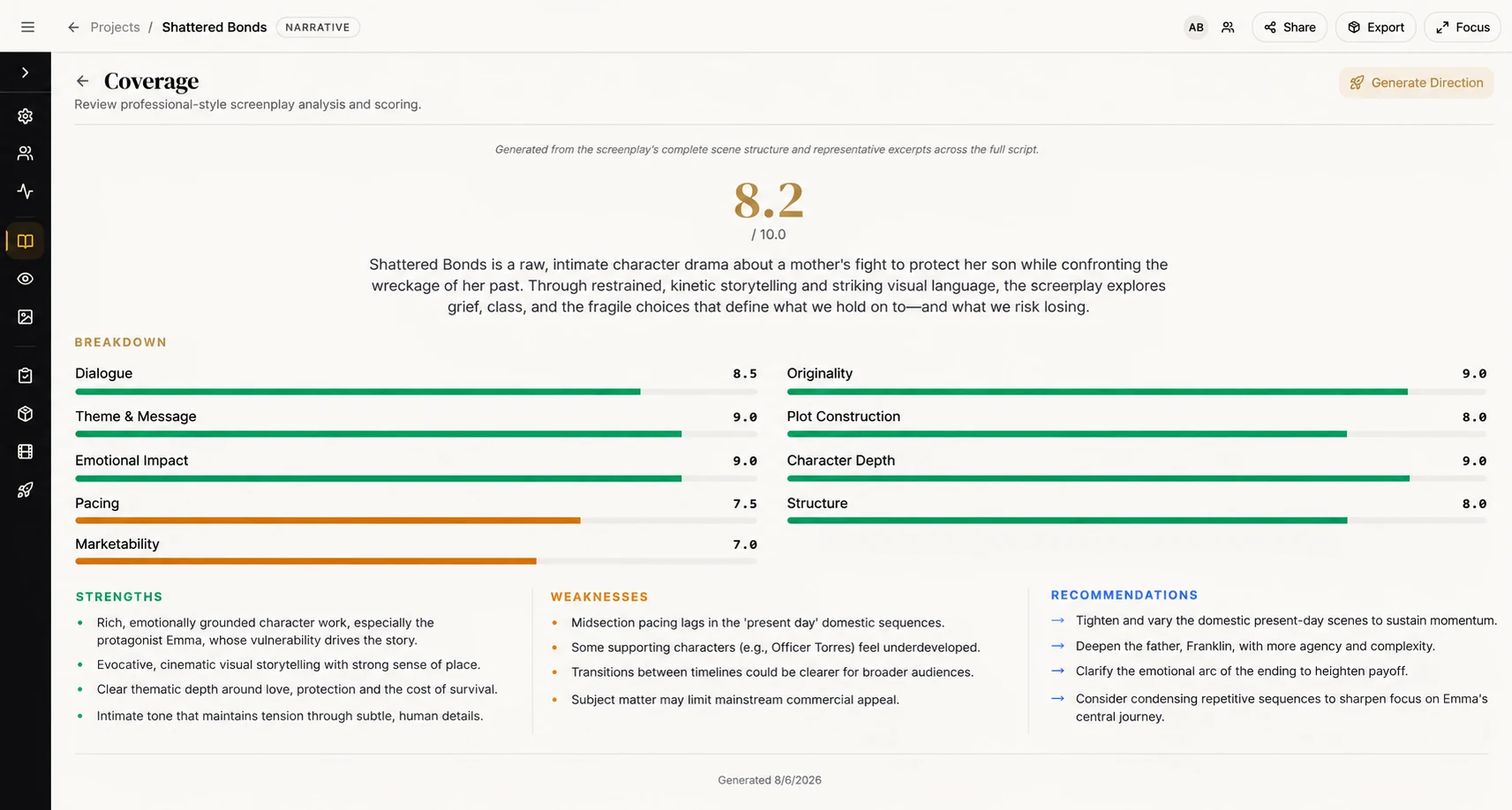 Filmadex script coverage